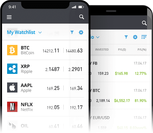eToro mobile App - riconosciuta tra le migliori trading Apps
