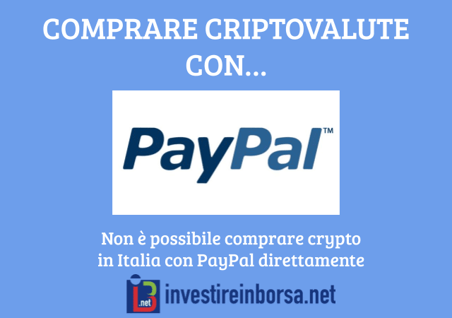 Comprare criptovalute con Paypal