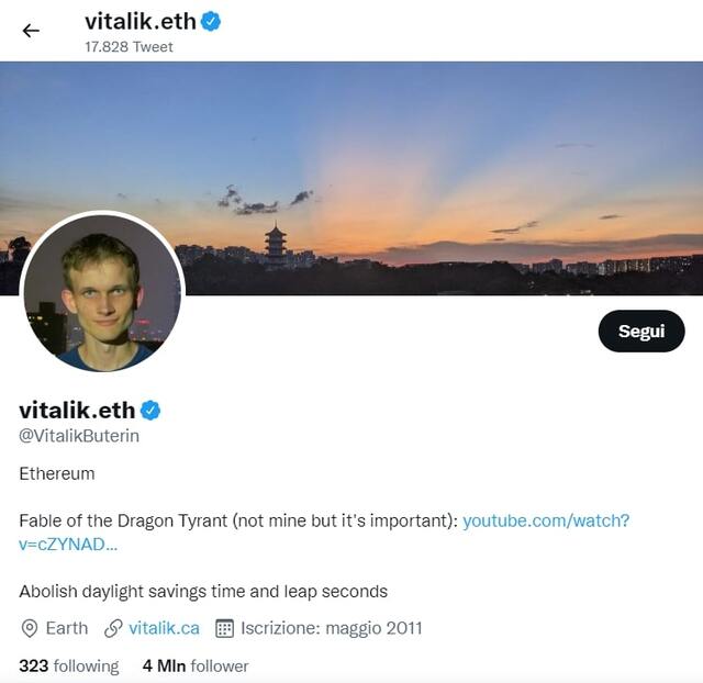Vitalik Buterin - Fondatore di Ethereum, tra gli opinionisti più influenti