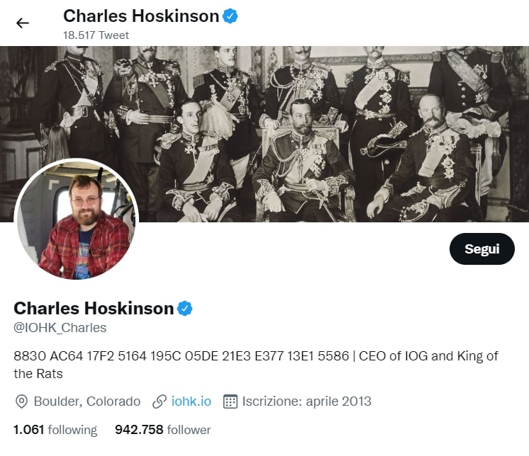 Charles Hoskinson, il fondatore di Cardano